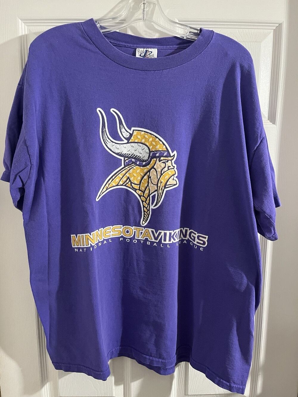 Y2K Minnesota Vikings Logo Athletic Shirt Purple Gridiron NFL Sz XL